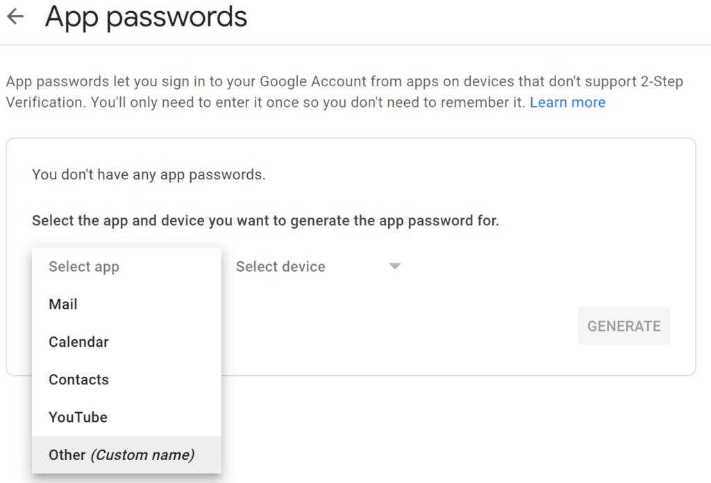 Password application
