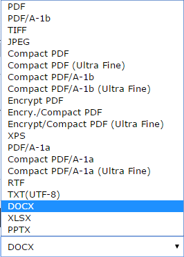 Sharp MX-3070N File type list