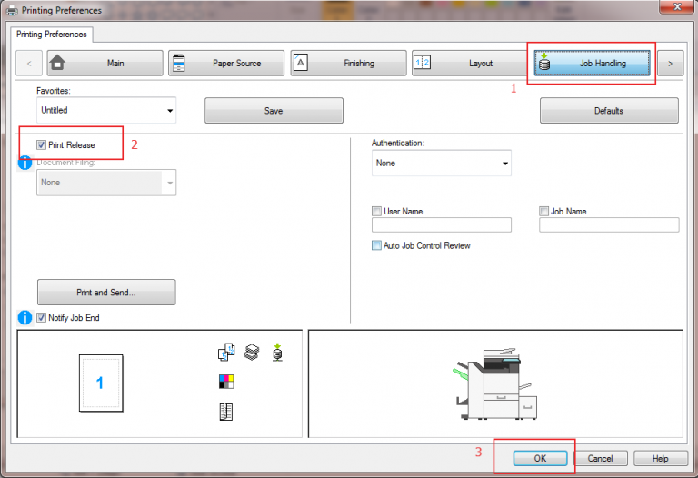 Sharp Print Release Follow Me Printing Instructions