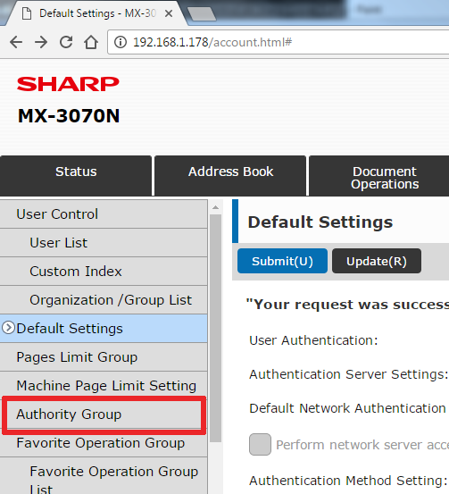 How To Setup User Control on Sharp Copier 4